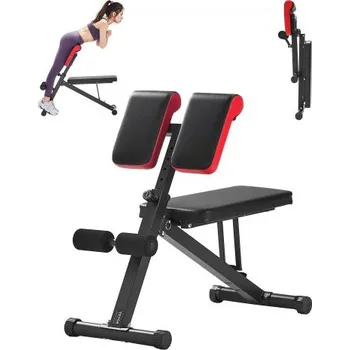 Multifunkční posilovací lavice VEVOR pro cvičení celého těla, římská židle, hyperextenzní lavice, 150 kg, nastavitelné a skládací vybavení pro cvičení zad, paží, středu těla, břicha, sedů a nohou, domácí posilovna