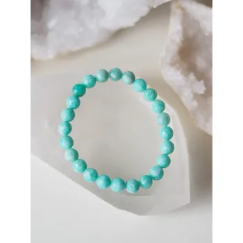 Náramek Amazonit náramek, 7mm