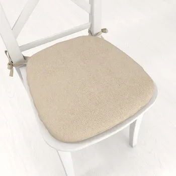 Podsedák Oblý podsedák z imitace broušené kůže Alcantara ALC-007 Krémově béžový - 39x37x3 cm