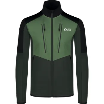 Pánská mikina Pánská powerfleecová mikina NORDBLANC GROAN NBWFM8282 TMAVĚ ZELENÁ M