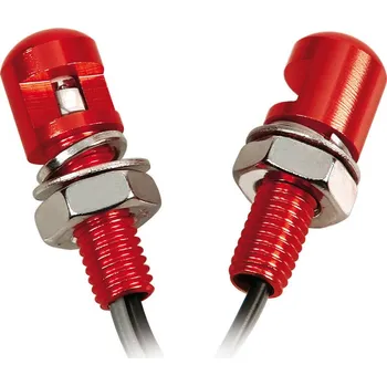 Autožárovka Led svítidla, modré světlo, Lampa 2 ks - červené