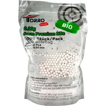 5000 ks 6mm munice/kuličky, biologicky rozložitelné, bílé