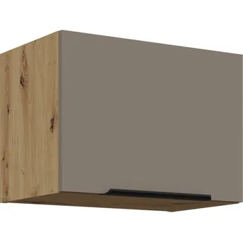 Kuchyňská skříňka Digestořová skříňka LUNARA - šířka 50 cm, tmavě béžová / dub artisan