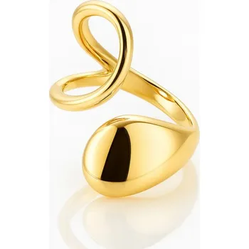 Prsten Flamenco Mystique Prsten z chirurgické oceli pokovený 14k zlatem, nastavitelný PST987