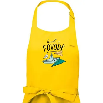 Kuchyňská zástěra Buď v povodě - Pánská zástěra na vaření - Univerzální velikost ( Žlutá )