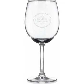 Sklenice Sklenice na víno s gravírovaným textem „MAMINKA MIMO PROVOZ“