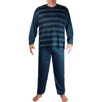 Pánské pyžamo Evžen pánské pyžamo dlouhé nohavice 3XL petrolejová