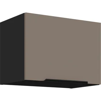 Kuchyňská skříňka Digestořová skříňka LUNARA - šířka 50 cm, tmavě béžová / černá