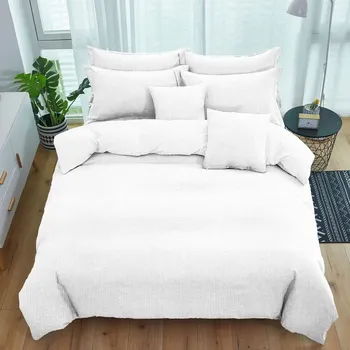 Povlečení Krepové povlečení Homa DEVAN WHITE 3-dílna sada 140x200 cm