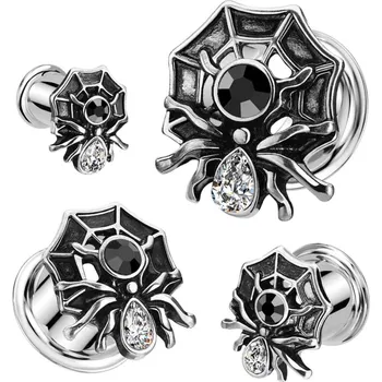 Šperk Šperky4U Tunel do ucha pavouk - TN01154-10