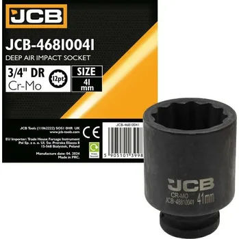 Gola hlavice JCB NÁSTAVEC úderový HLUBOKÝ 3/4" Cr-Mo 12-hranný 41mm