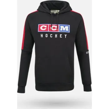 Pánská mikina CCM Mikina CCM Vintage Pullover Fleece YTH, Barva BLK, Velikost S 1012507