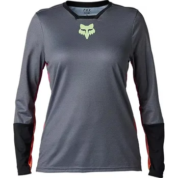 cyklistický dres FOX Defend Race LS Jersey dámský dres pewter, L