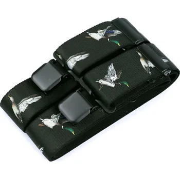 Kšandy Šle myslivecké šíře 4 cm délka 120 cm, střední, 2 zelená tmavá kachny