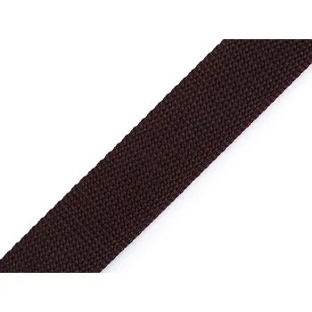 Popruh polypropylenový šíře 30 mm tloušťka 2 mm, malé, 27 hnědá tmavá