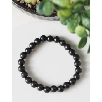 Náramek Šungit náramek unisex, 8 mm