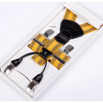 Kšandy Žluté kšandy luxusní kožená poutka Assante 90028, Velikost Uni