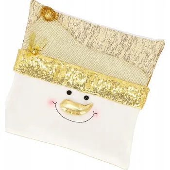 Vánoce POVLEČENÍ NA POLŠTÁŘEK JASÍK VÁNOČNÍ 40x40 SNĚHULÁK DEKORACE