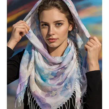 Šátek Agrafka šátek s květinami – polyester