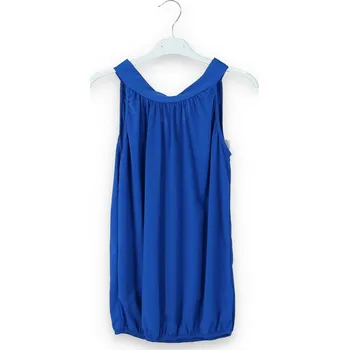 Dámská halenka Letní top 18299 Itálie barva: modrá královská, velikost: Univerzální-jedna velikost