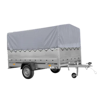 Auto-moto Jednonápravový přívěs na pružinách 264x150 UNITRAILER GARDEN 265/R KIPP s bočnicemi BIS, rámem H-800 a šedým krytem