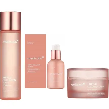 Pleťové sérum Medicube Triple Collagen -kolagenová sada pro zpevnění pleti-toner-sérum-krém intenzivní liftingová sada s extra dávkou kolagenu