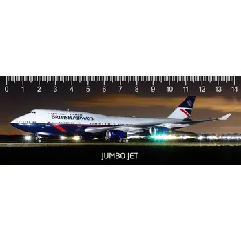 Party dekorace Pravítko 3D Jumbo Jet Deep