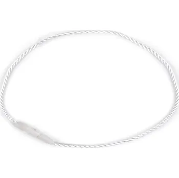 Náramek Šňůrka na visačku PES s pojistkou, velké, 6 šedá světlá