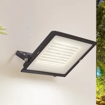 Venkovní osvětlení Prios LED venkovní reflektor Maikel, 200W, 16000lm, kovový - Reflektor - šířka 37,4 cm, výška 29 cm černá, bílá, průhledná LED 200 W celkem - Doprava zdarma