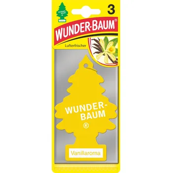 Vůně do auta Wunder-Baum Vanillaroma stromeček 5 g - 3Ks