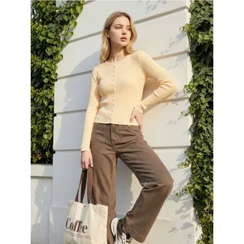 Dámský svetr Sinsay - Viskózový kardigan - žlutá - 524GZ-10J - 524GZ-10J-XXL