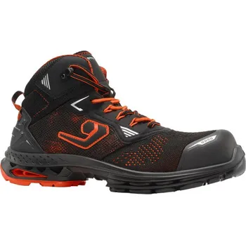 Pracovní obuv PORTWEST Obuv Base Paříž B1705A S1PS, kotníková s nekovovou špicí POR-B1705ABKO35 35 Černá/oranžová