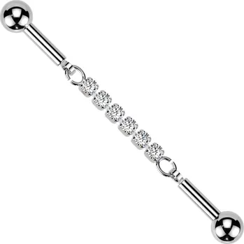 Piercing Šperky4U Industrial piercing se zirkony - ID01042