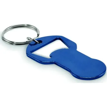 Hliníková klíčenka s otvírákem Clave - Francouzská Námořnická Modř