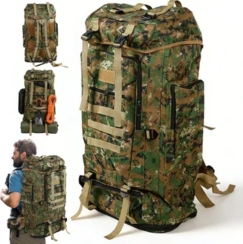 turistický batoh VELKÝ BATOH VOJENSKÝ TURISTICKÝ VOJENSKÝ BATOH 100L MASKÁČOVÝ