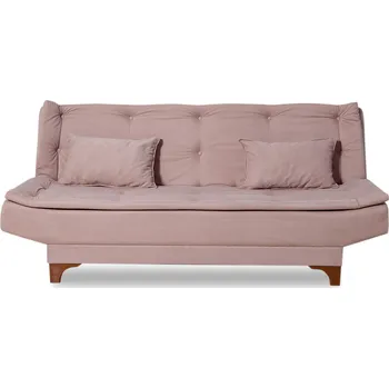 Pohovka Damzaan Světle hnědá syntetická trojmístná pohovka Keleb