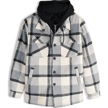 Pánský kabát GATE Károvaná bunda typu shacket S 525-0012/89