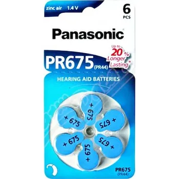 Elektronika Panasonic PR675 baterie do naslouchadel 6ks