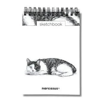 Set školních potřeb Szkicownik A6/60K na spirali - Kot