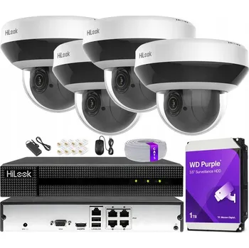 Bezpečnostní kamera IP Monitorovací Sada 4 PTZ Kamer 4Mpx s Možností Rozšíření, 8kanálový PoE Rekordér