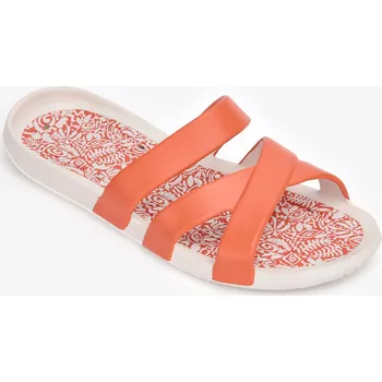 Dámské pantofle DECATHLON Dámské pantofle k bazénu Slap 500 35/36 BÍLÁ|ORANŽOVÁ|ČERVENÁ