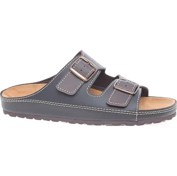 Pánská zdravotní obuv Pánské pantofle BIOLife George 30, černo hnědé 43