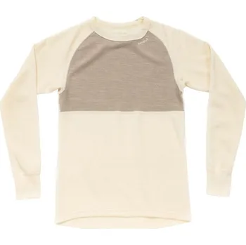 Dámské termoprádlo Dámské termoizolační merino triko DEVOLD Expedition Merino Silk Shirt Wmn, Offwhite/Stone - XS