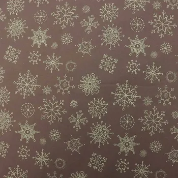 Pro Háčkování Šusťákovina se zátěrem vločky na hnědé