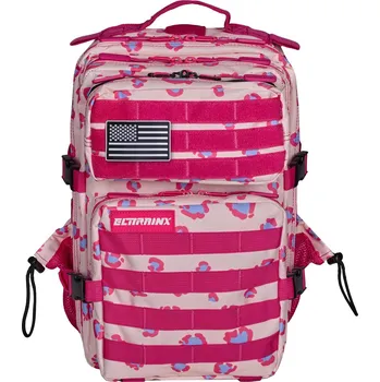 Sportovní taška ELITEX TRAINING Batoh Elitex Training 45L Cream Leopard V1, voděodolný 45 LITRŮ RŮŽOVÁ|ČERVENÁ