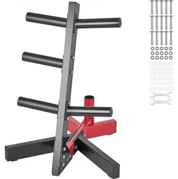 Stojan na činky , stojan na činky s rámem L pro 2palcové činky, standardní stojan na činky, držák na činky s nosností 500 liber, úložný stojan na činky do domácí posilovny, černá a červená