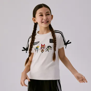 Dětská móda Reserved - Tričko s potiskem The Powerpuff Girls - krémová - 009HU-01X - 009HU-01X-122