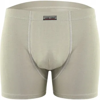 Boxerky Pánské boxerky BM04 bavlněné ploché švy klasické Světle béžové L