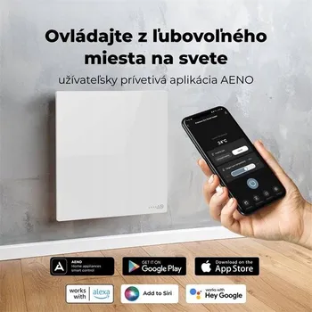 Přímotop Elektrický skleněný radiátor Infračervený Konvektorový 500W Bílý