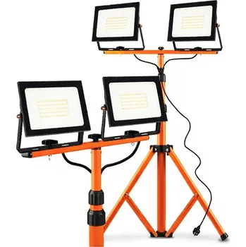 Sada stativ + 2x 50W LED stavební halogenový reflektor 11000 lm + kabel
